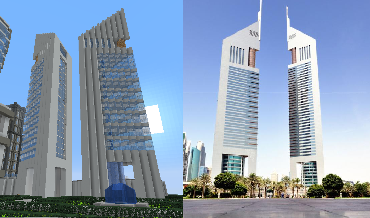 Tháp Dubai trong trò chơi so với đời thực