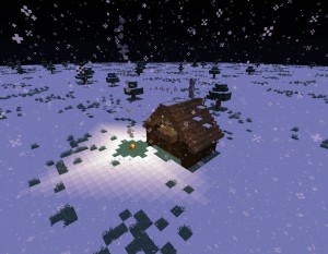 Tải về Snowy Log Cabin cho Minecraft 1.14.1
