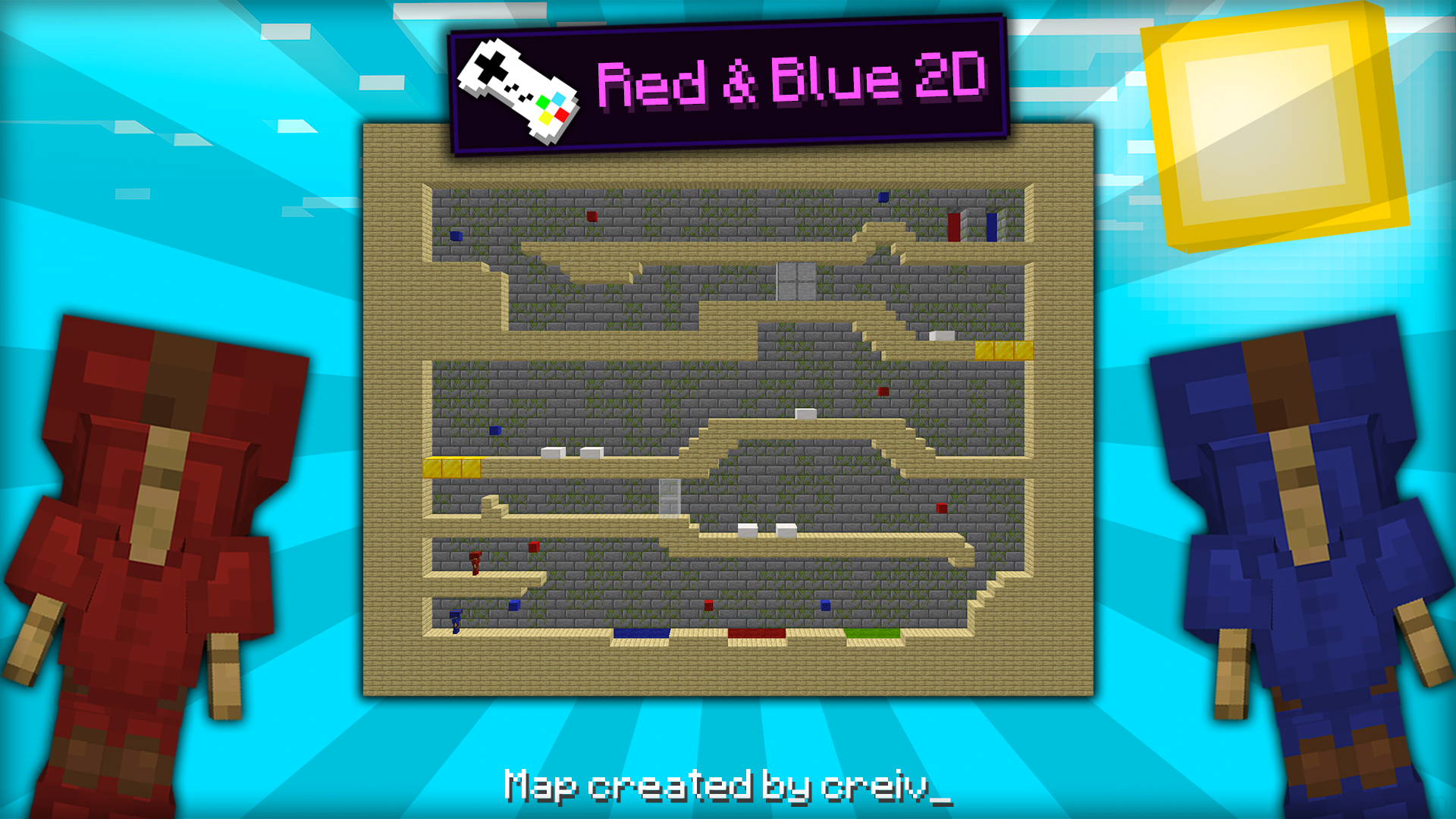 Tải về Red & Blue 2D 1.0 cho Minecraft 1.19.2