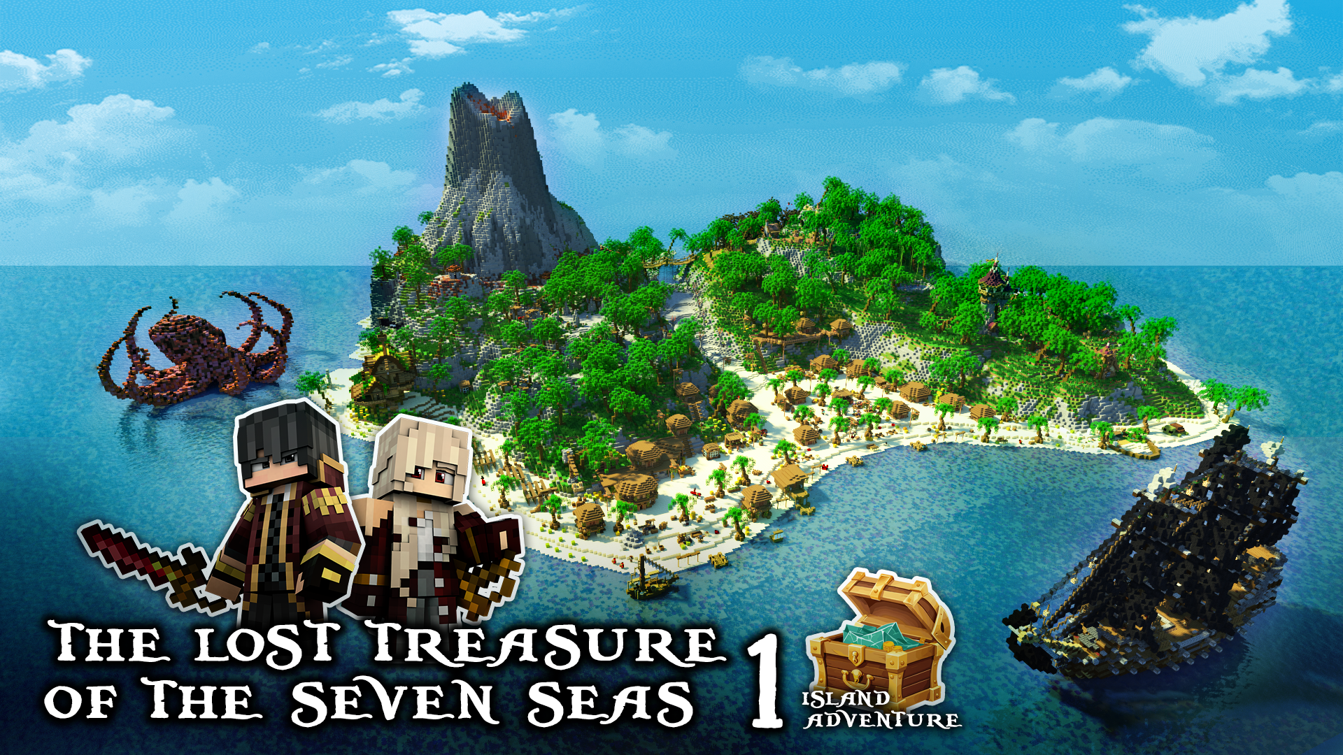 Tải về The Lost Treasure of the Seven Seas 1.0 cho Minecraft 1.19.1