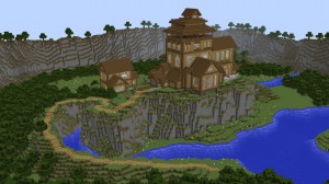 Tải về Cliffside Wooden Mansion cho Minecraft 1.12